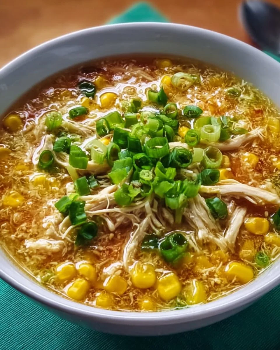 Bowl of Chicken and Sweetcorn Soup, the ultimate comfort food.