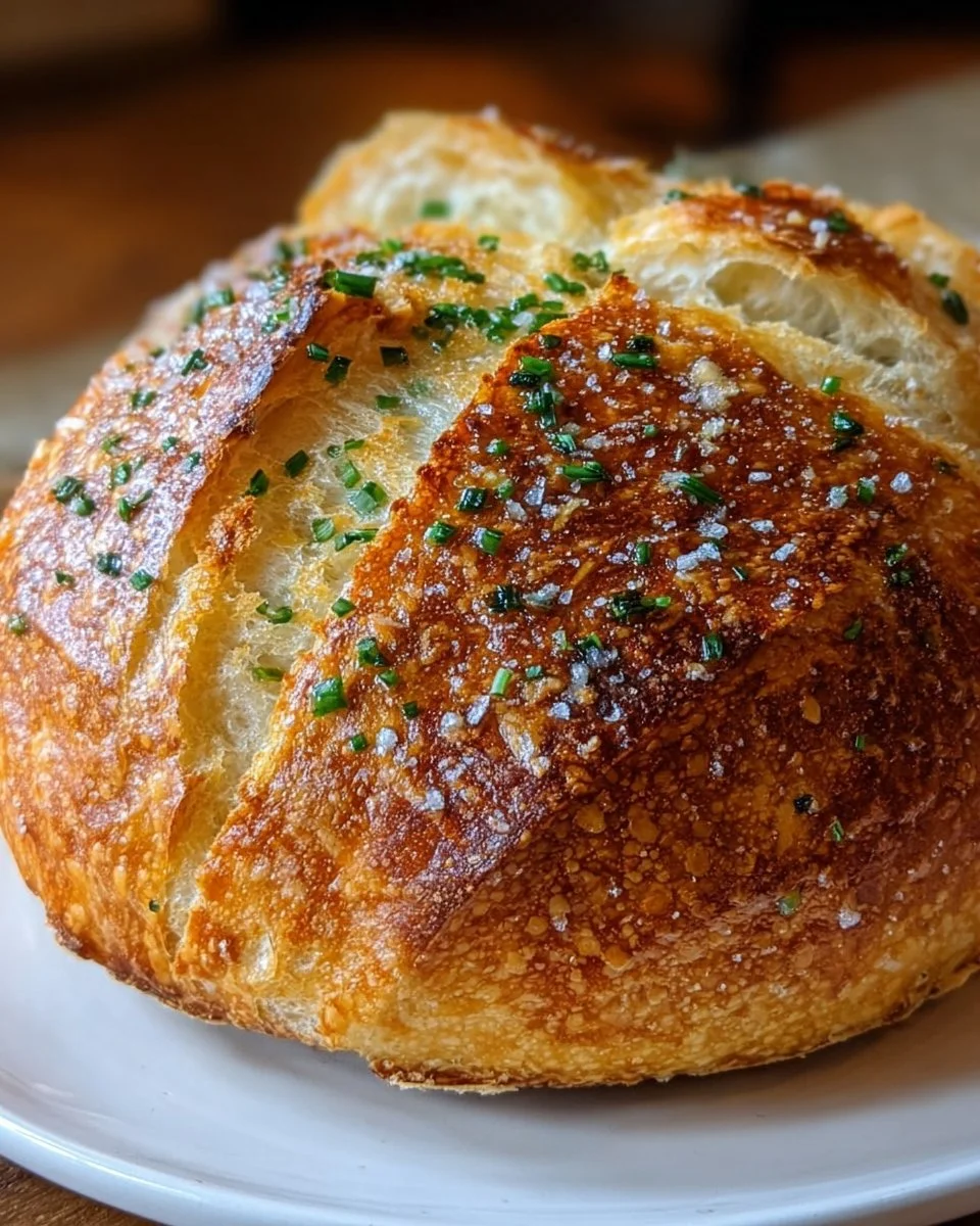 Freshly baked crusty Italian bread loaf on a wooden table