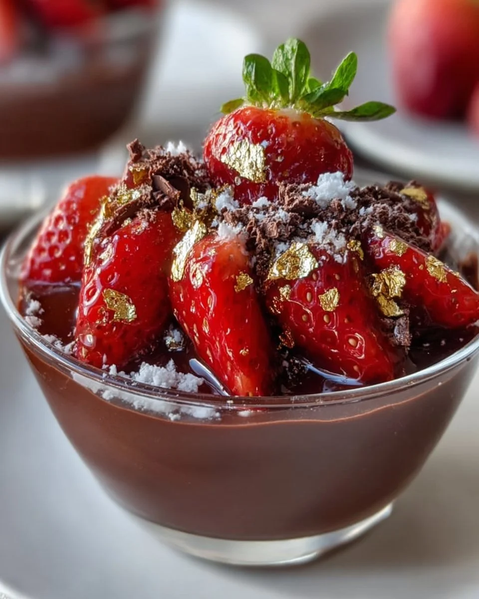 Delicious chocolate strawberry dessert served in Dubai