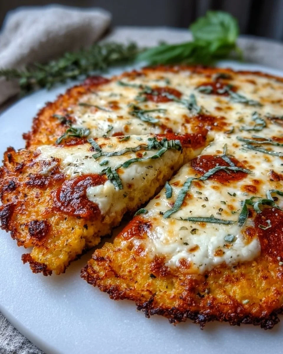 Homemade keto pizza crust made with low-carb ingredients