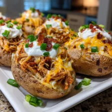 Bacon Ranch Pulled Pork Stuffed Potatoes Recipe You'll Love!