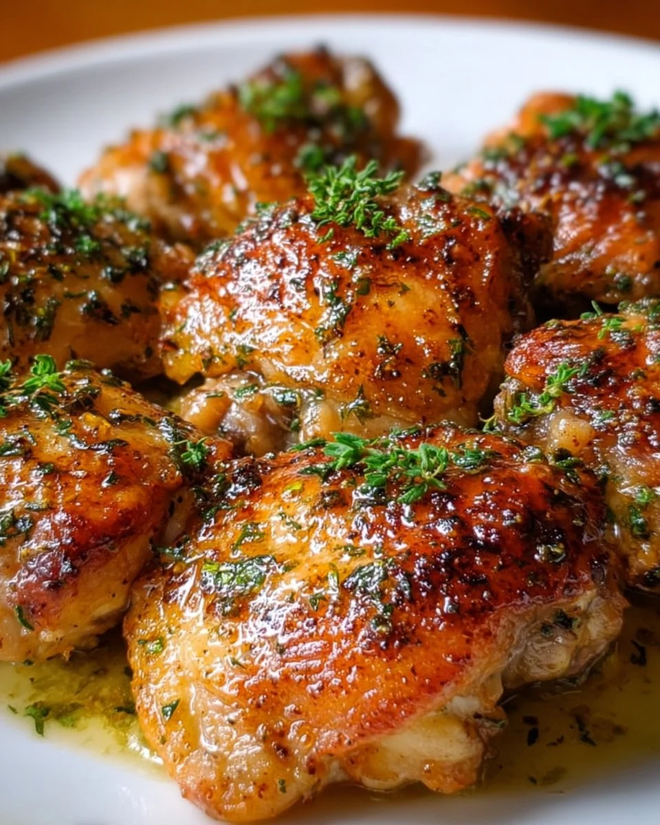 Oven baked boneless skinless chicken thighs cooked in 30 minutes