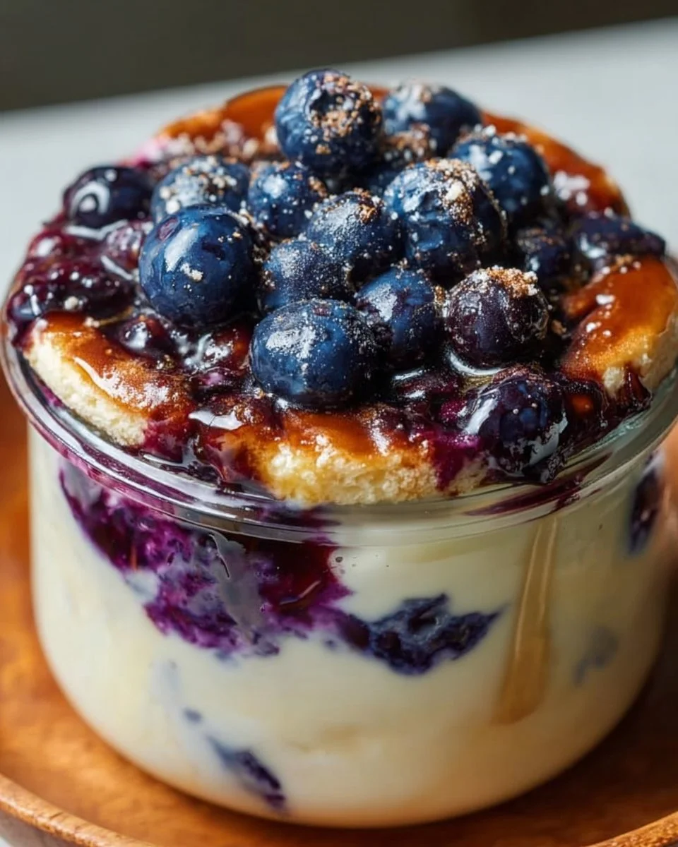 Baked blueberry cottage cheese breakfast bowls served with fresh fruits