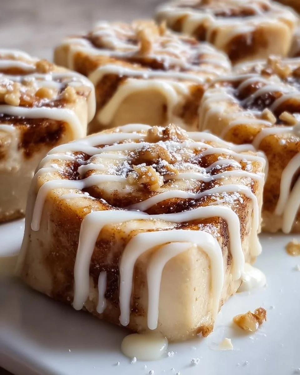 Delicious cinnamon roll fudge dessert, perfect for satisfying your sweet cravings.
