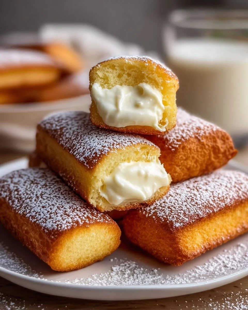 Delicious homemade Twinkies with creamy filling and golden sponge cake