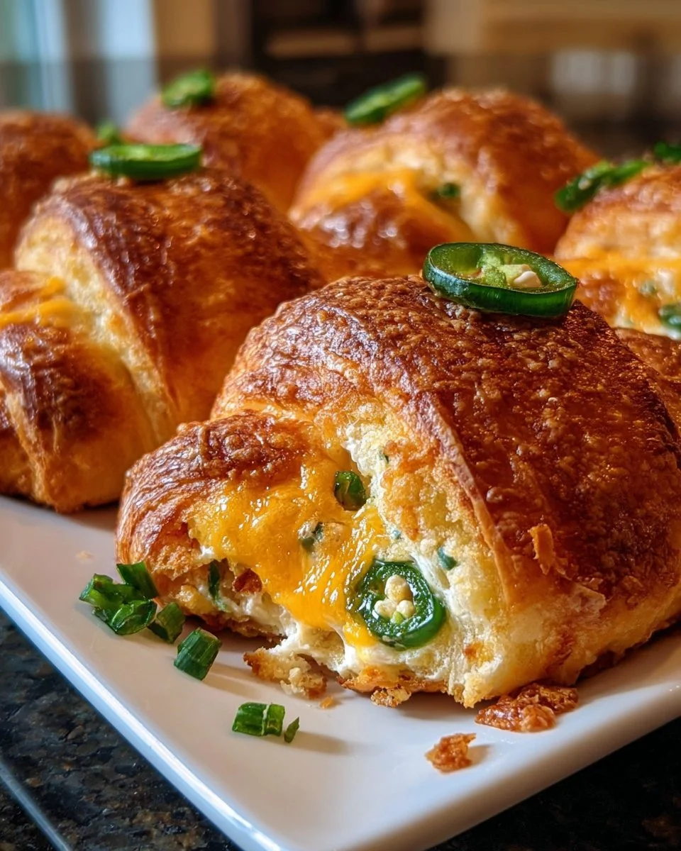 Freshly baked jalapeño crescent rolls with a spicy twist