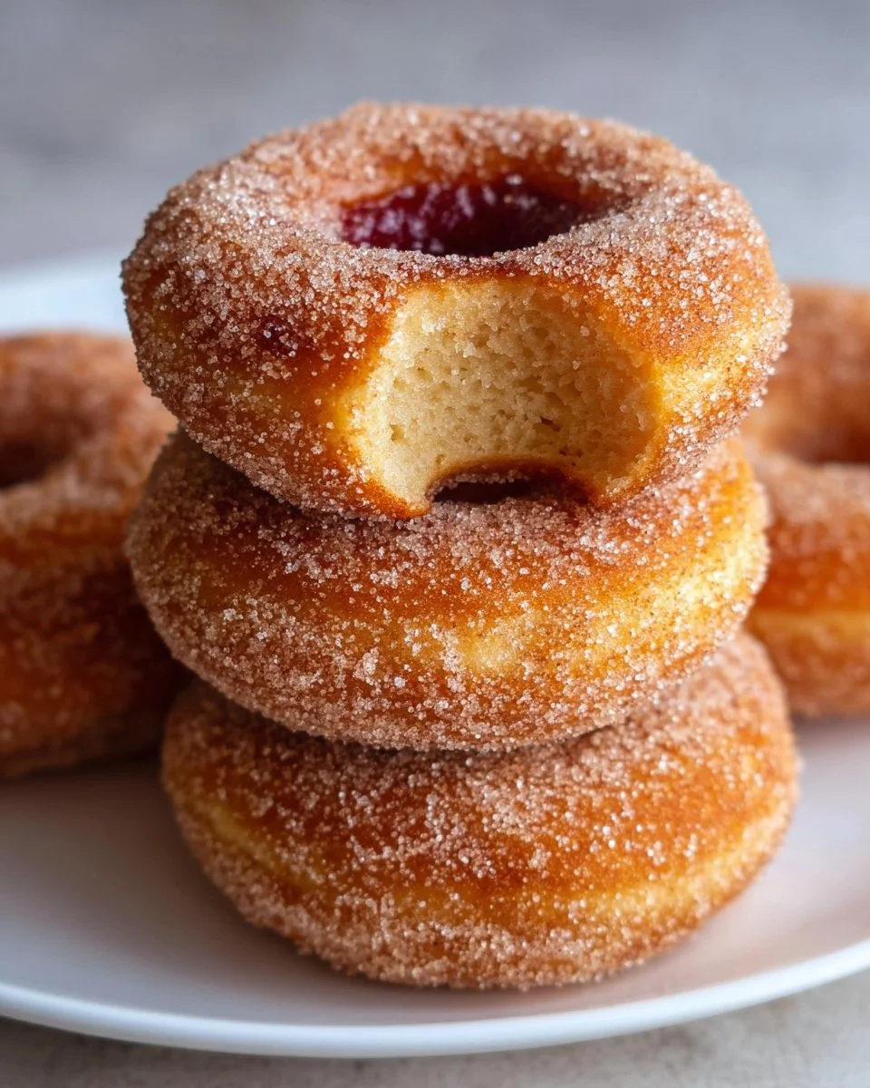Delicious Keto Cinnamon Sugar Donuts baked for a low-carb diet
