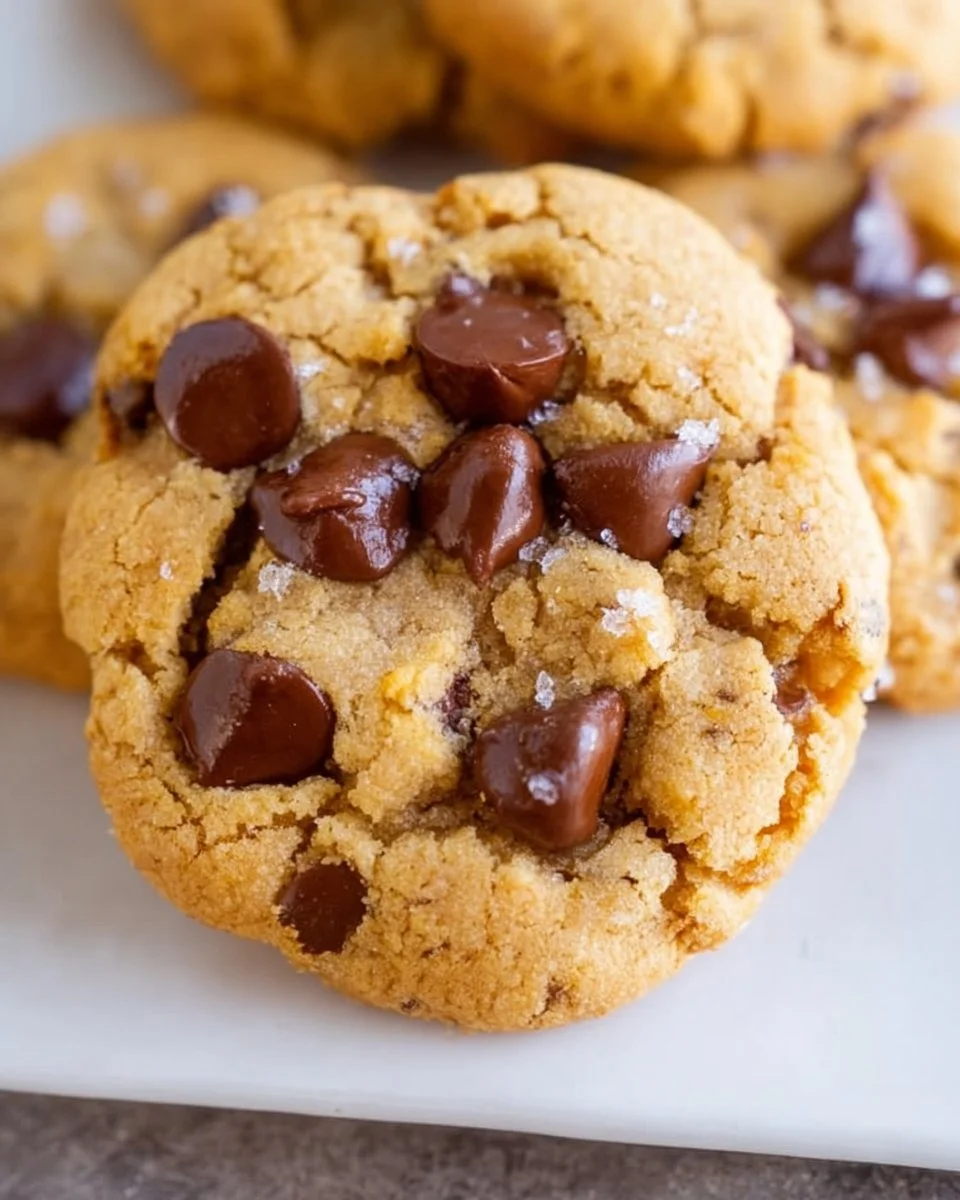 Olive oil chocolate chip cookies on a plate, delicious and healthier dessert option