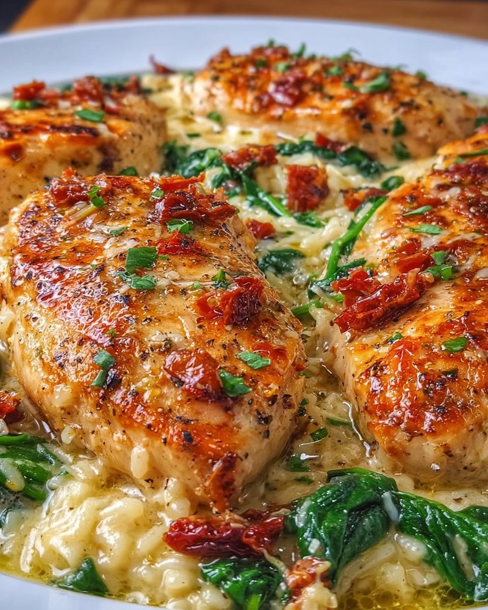 One Pan Marry Me Chicken dish served with herbs and creamy sauce