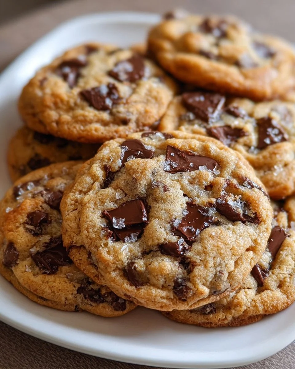 Freshly baked sourdough chocolate chip cookies on a cooling rack