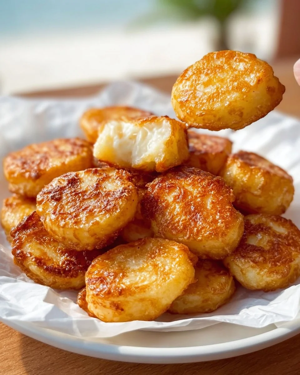 Delicious Aussie potato scallops served with dipping sauce