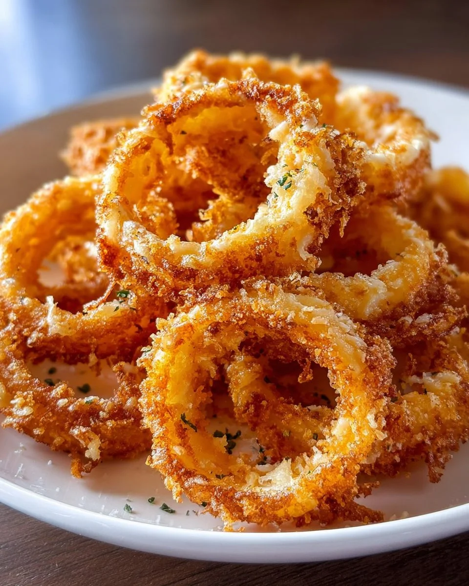 Crispy cheesy onion ring chips served in a bowl as a delicious snack option.