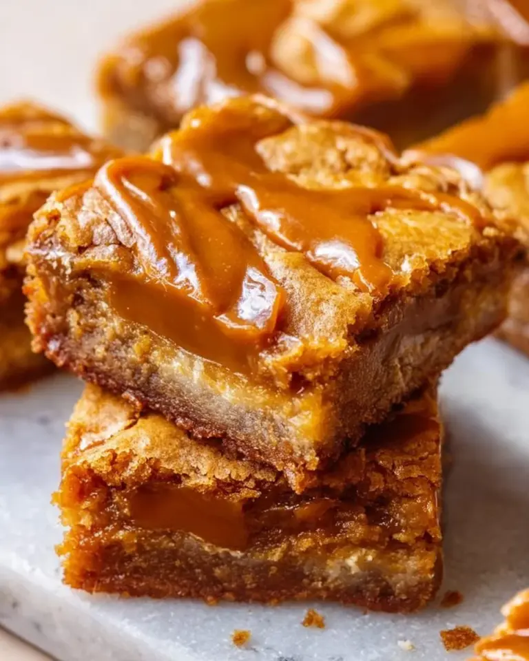Delicious Dulce de Leche Blondies with a rich caramel flavor