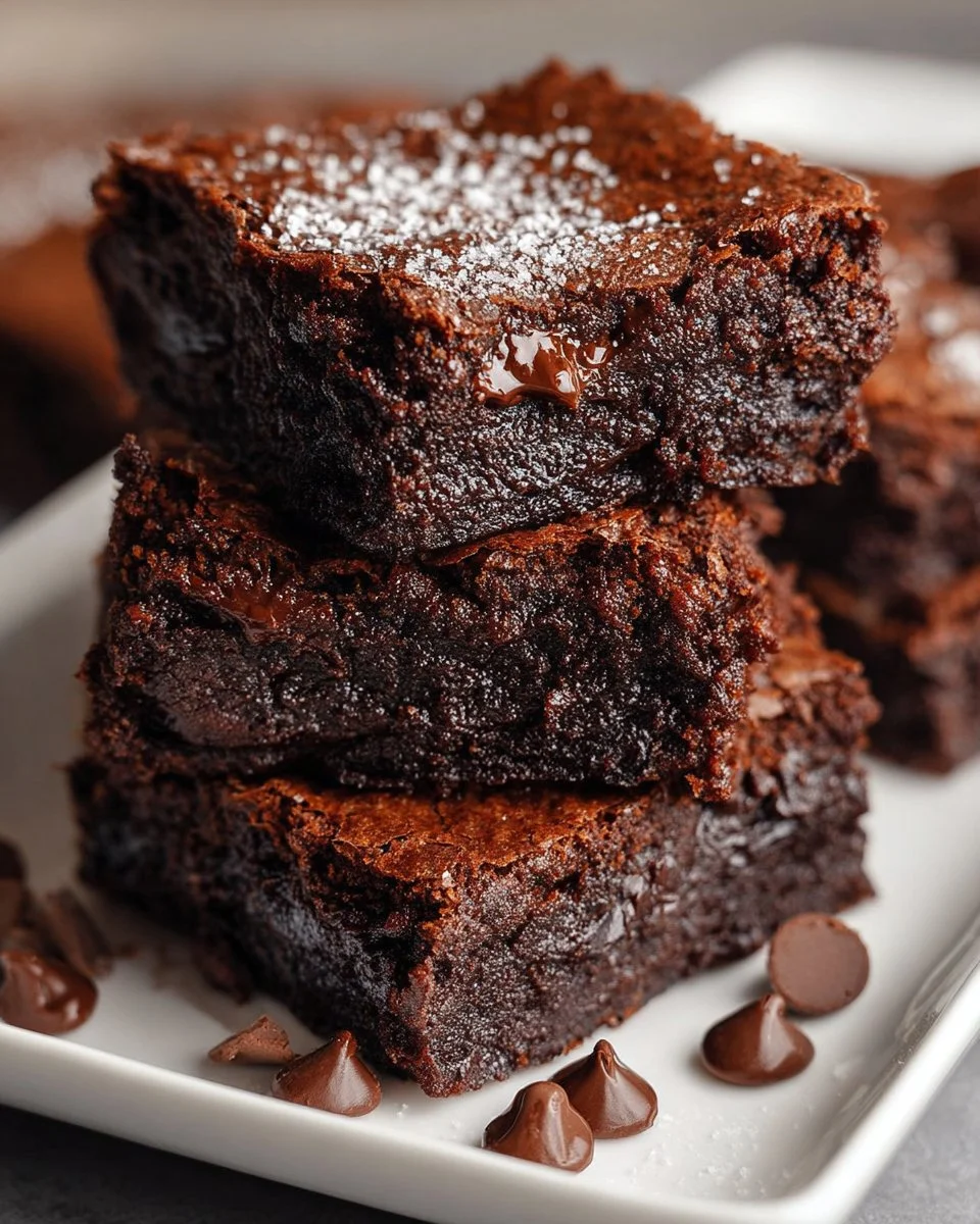 Delicious One Bowl Brownies, rich and fudgy dessert in a mixing bowl.