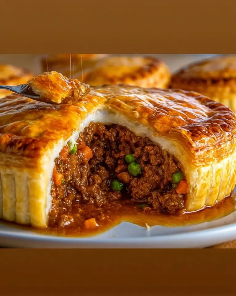Savory Beef Curry Pie with tender beef and aromatic spices