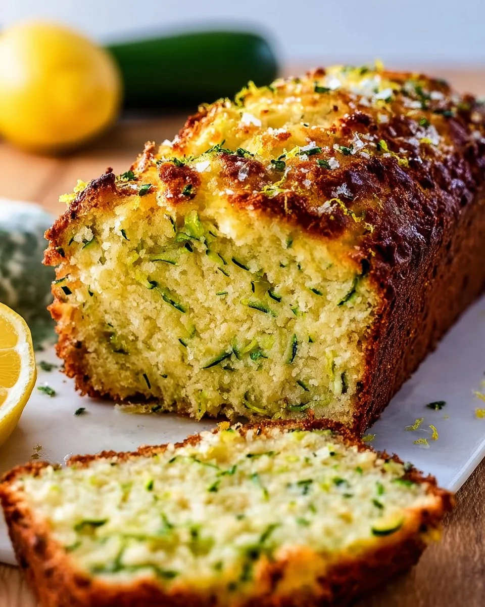 Limoncello Zucchini Ricotta Bread fresh out of the oven