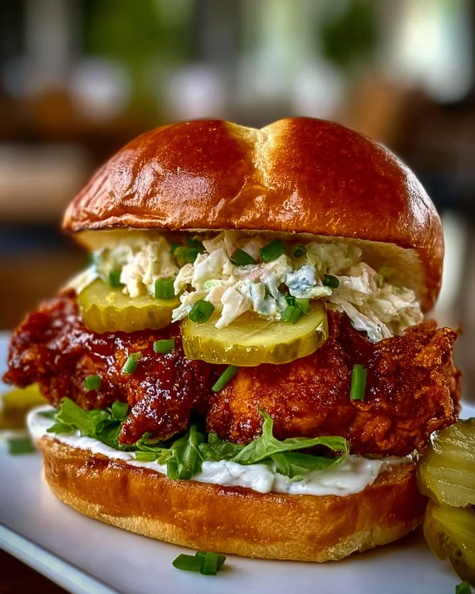 Delicious pickle brined fried chicken sandwich with crispy coating