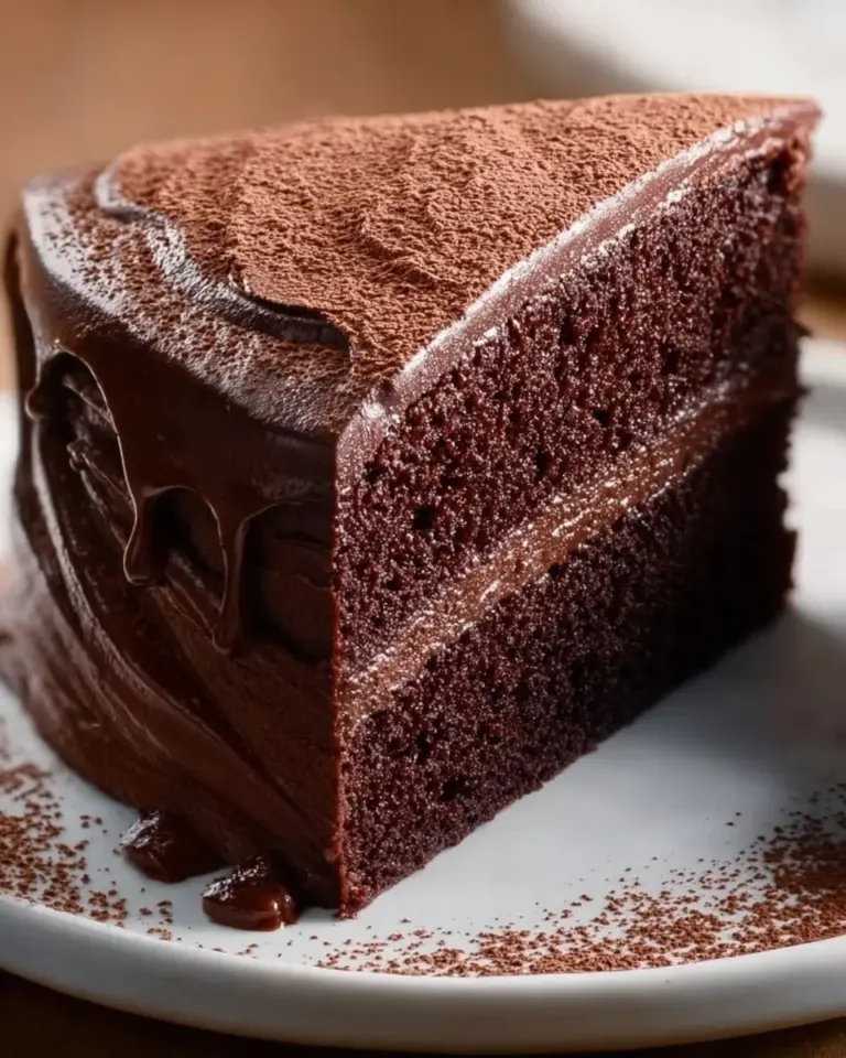 Decadent buttermilk chocolate cake with rich frosting