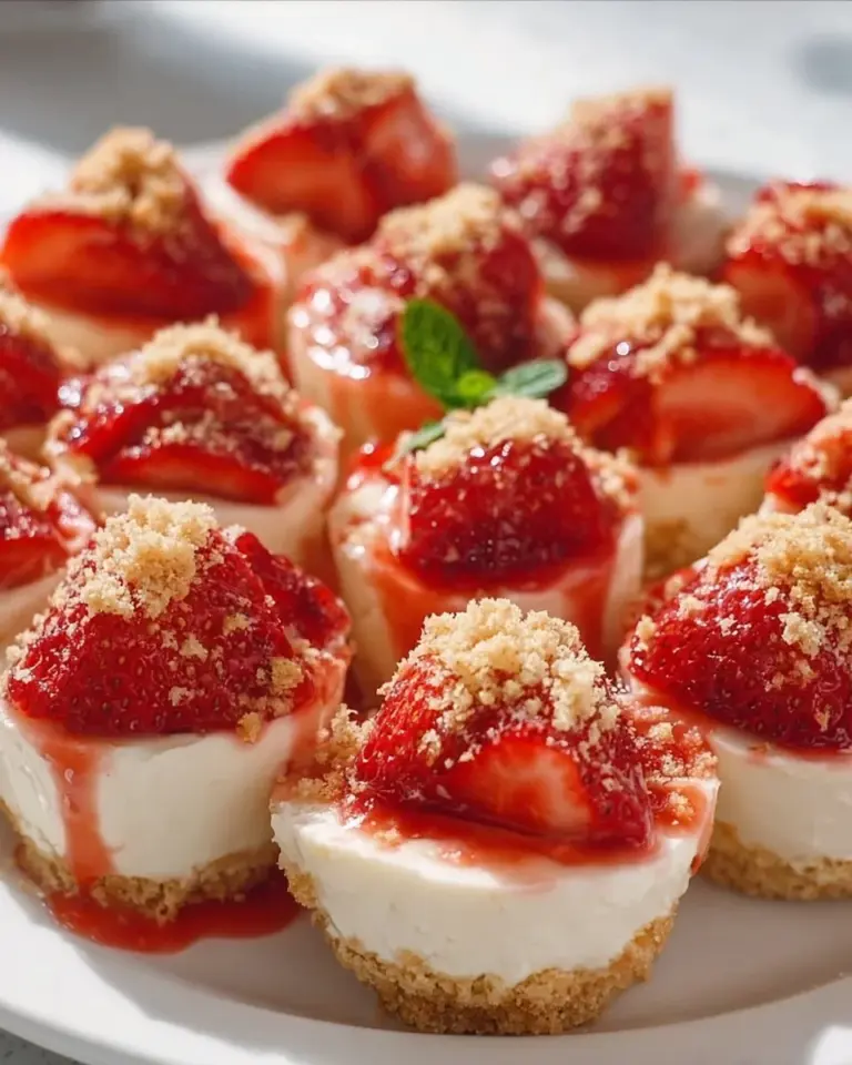 Cheesecake Deviled Strawberries on a plate, showcasing a delicious dessert idea.