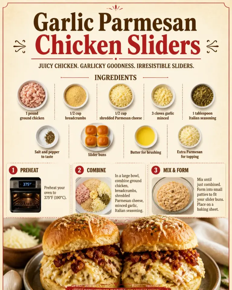 Delicious Garlic Parmesan Chicken Sliders served on a platter.