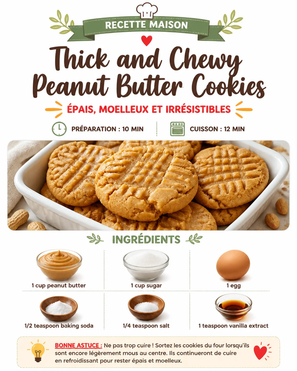 Delicious thick and chewy peanut butter cookies on a cooling rack.